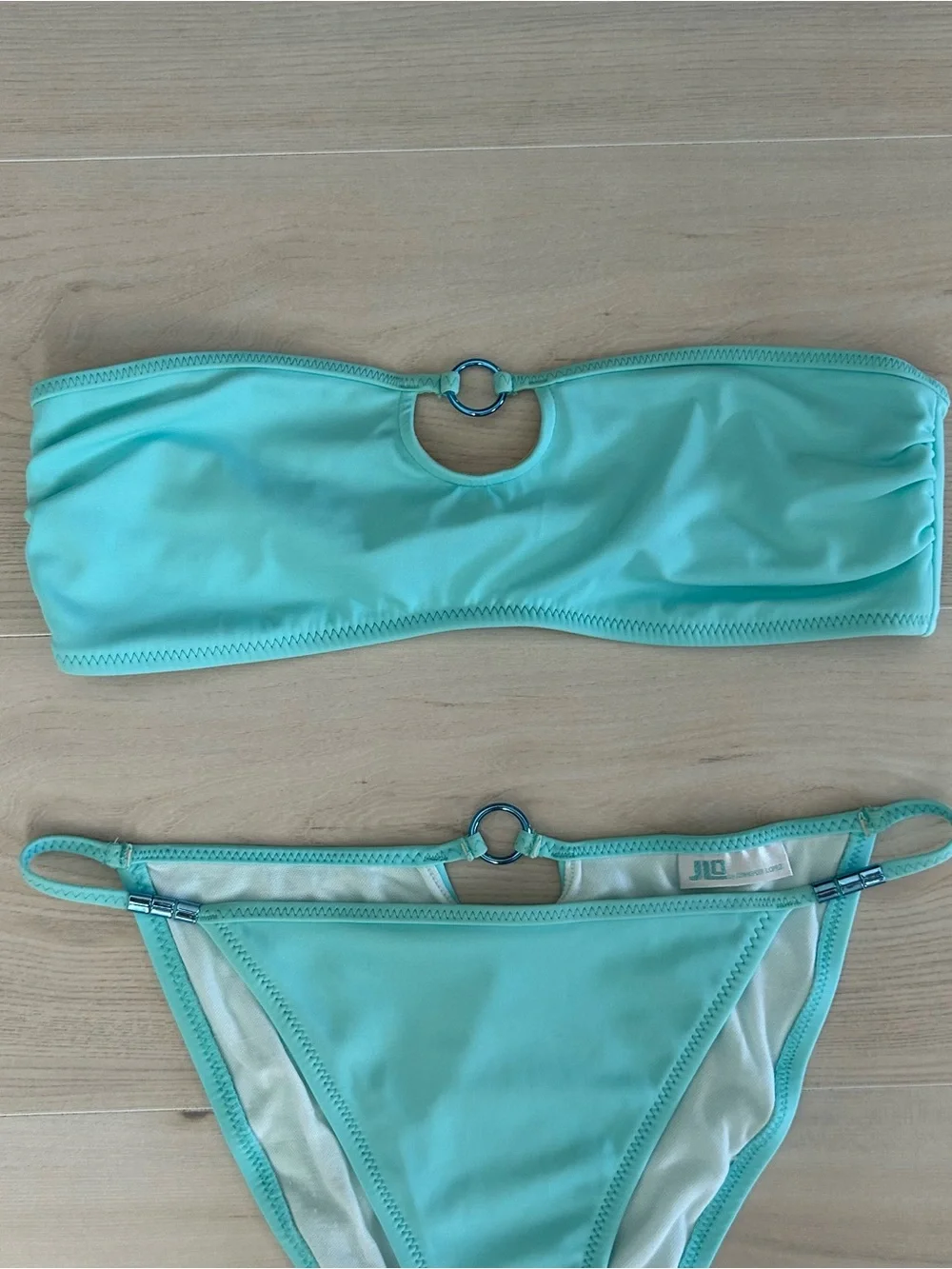 light blue y2k jlo bikini set